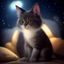 ady用户夜行猫猫的头像，夜猫子风格用户头像